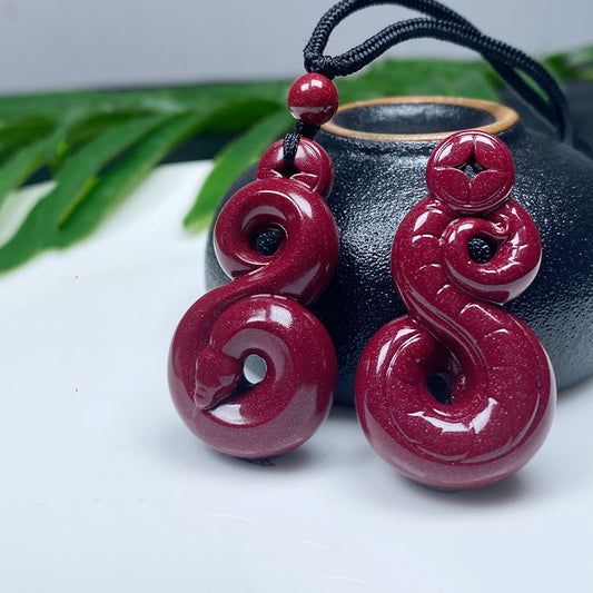 Cinnabar Snake Vitality Pendant