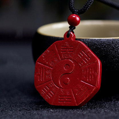 Cinnabar Bagua Harmony Pendant