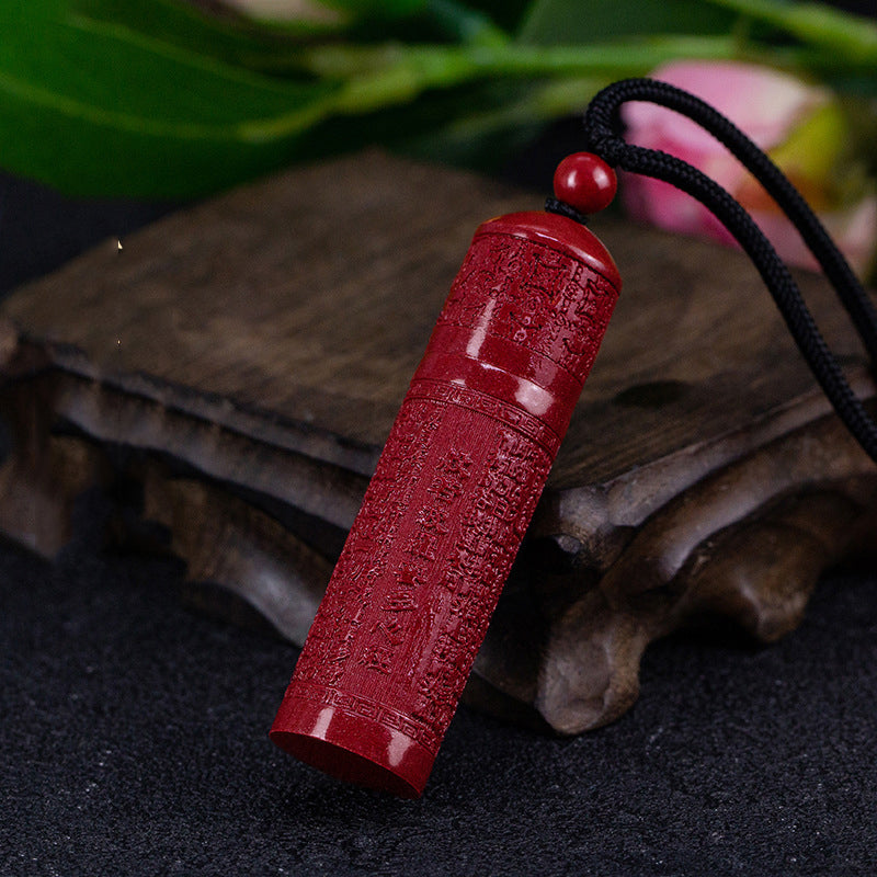 Cinnabar Heart Sutra Spiritual Jewelry