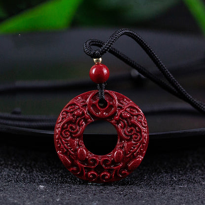 Cinnabar Pixiu Safety - Wealth Charm