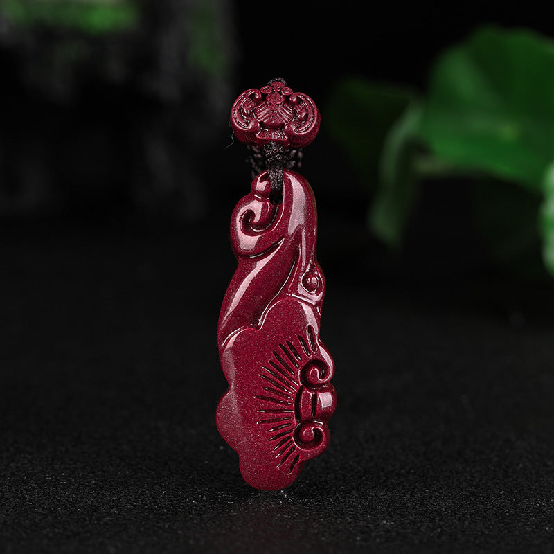 Cinnabar Ruyi amulet