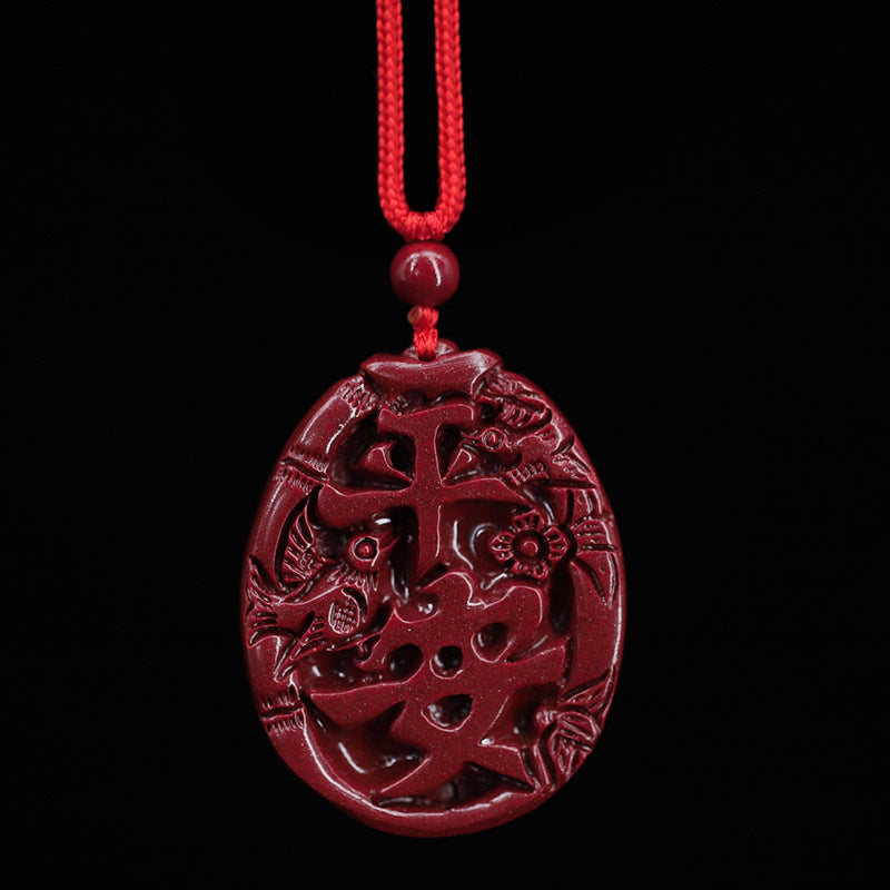 Auspicious Peace - themed Cinnabar Jewelry