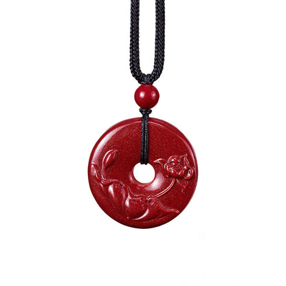 Ruyi - lotus - inscribed Cinnabar Accessory