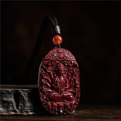 Stunning Cinnabar Zodiac Guardian Pendants-Intricate Carvings with Spiritual Flair