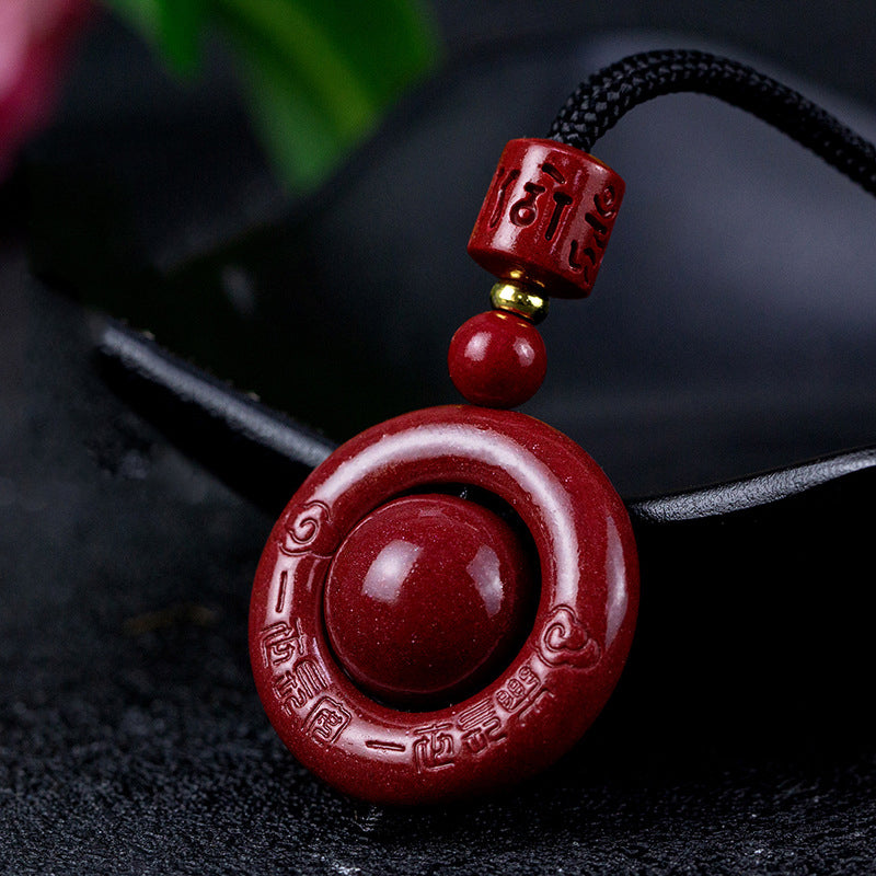 Charming Cinnabar "Turning Fortune" Pendants - Emblem of Good Luck