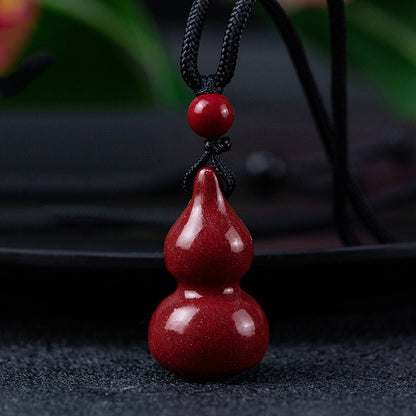 Exquisite Cinnabar Gourd Pendants - Symbols of Blessings and Good Fortune