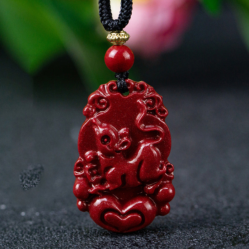 Stunning Cinnabar Zodiac Pendants - Unique Symbols of Each Year