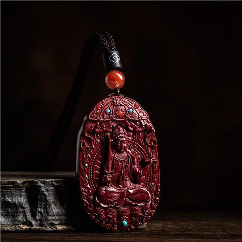 Stunning Cinnabar Zodiac Guardian Pendants-Intricate Carvings with Spiritual Flair