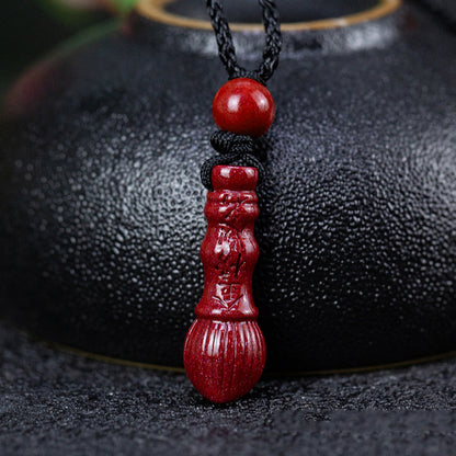 Unique Cinnabar Wenchang Brush Pendants - Symbol of Wisdom and Success