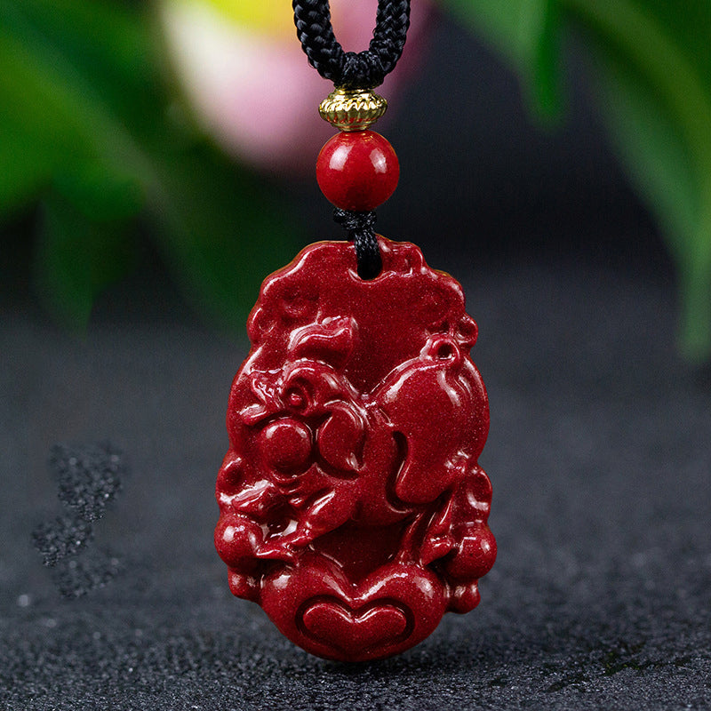 Stunning Cinnabar Zodiac Pendants - Unique Symbols of Each Year