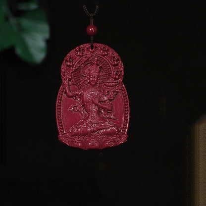 Exquisite Cinnabar Zodiac Guardian Buddha Pendants-Unique Spiritual Amulets with Intricate Carvings